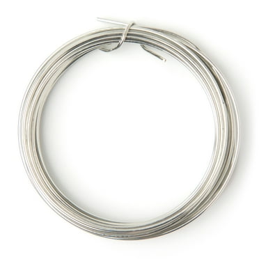 Cousin DIY Coated Copper Wire, Silver Finish, 18 Ga, 14 ft Roll