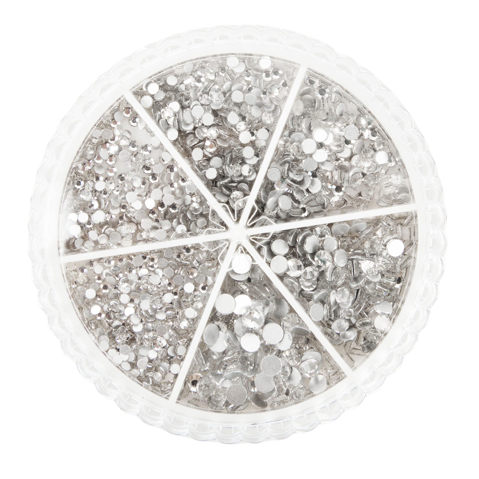 100 Strass Acryliques Ronds à Dos Plat 10mm - Gris, Pour DIY, Décoration, Vêtements