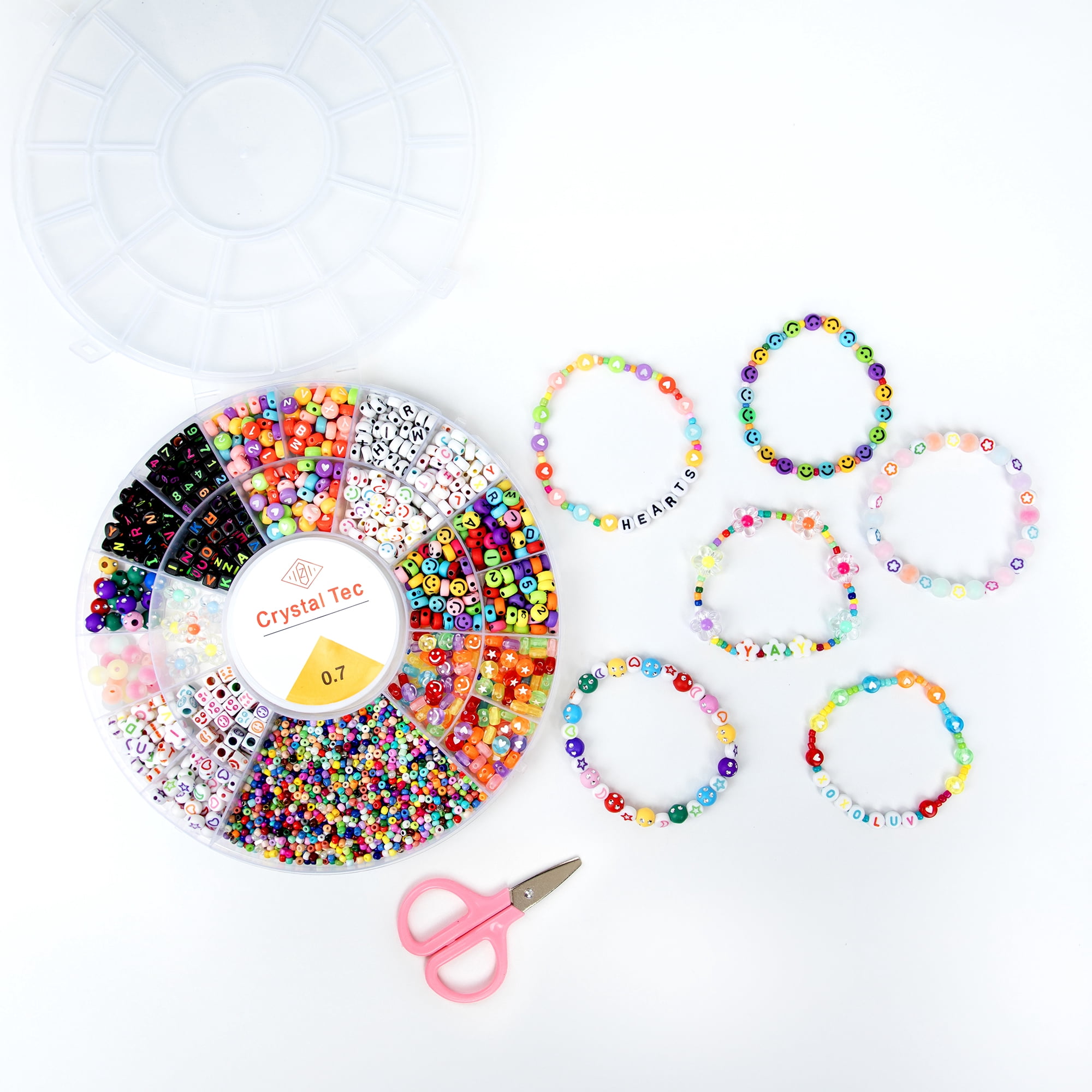 CousinDIY Jewelry Making Friendship Bracelet Kit with Seed and Letter Beads
