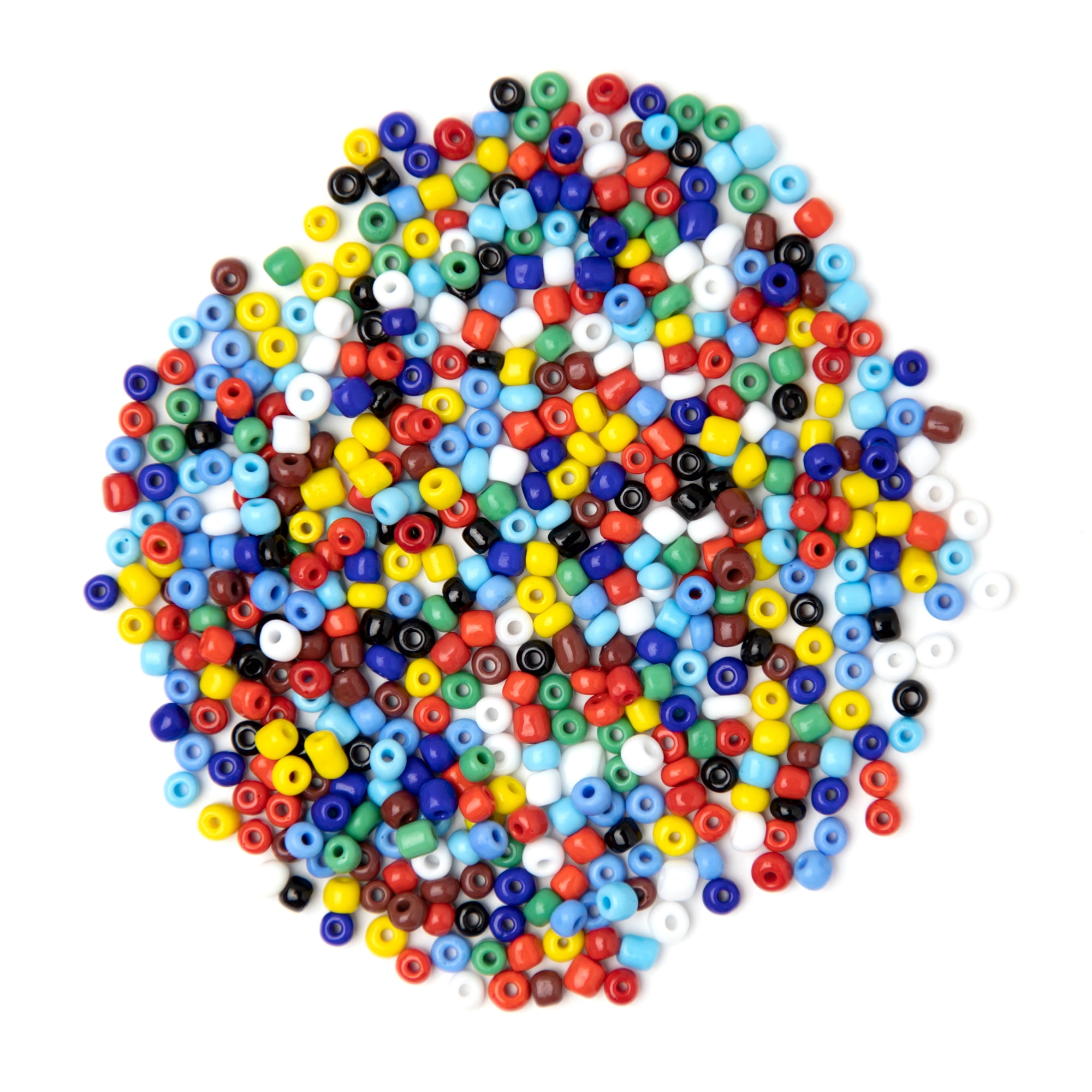 1 Ounce Mix Colors 6mm Glass Beads-0227-35