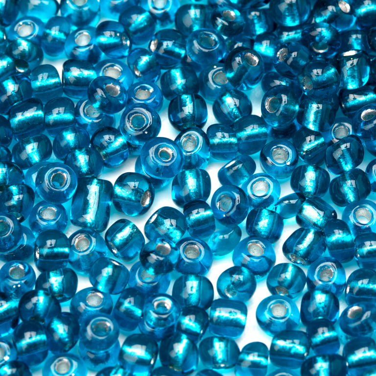 Cousin DIY Glass E-Beads, 100g Bulk Pack, 6/0, Turquoise Blue, Unisex,  perfect for Adults and Teenagers, 1000+ Pieces