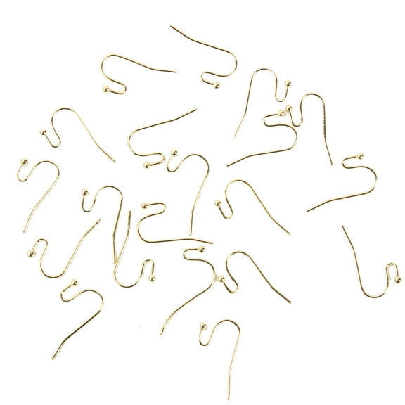 Cousin DIY Gold Ball Hook Metal Ear Wire Bulk Pack, Jewelry Findings, 120Pc.