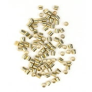 Cousin DIY Gold Crimp Tube Beads, 100 Pieces, 2mm, Unisex for Adults