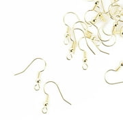 Cousin DIY Gold Fishhook Ear Wire Bulk Findings Pack, 18mm x 18mm - 120 Pc. for Adults