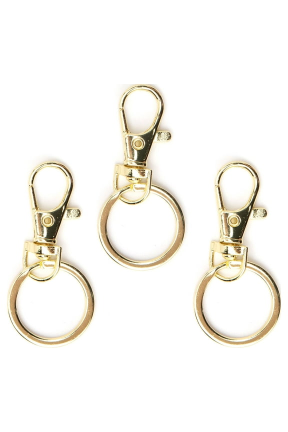 Cousin DIY Gold Metal Key Rings, Keychain and Lanyard Making, 54mm, 3 Piece