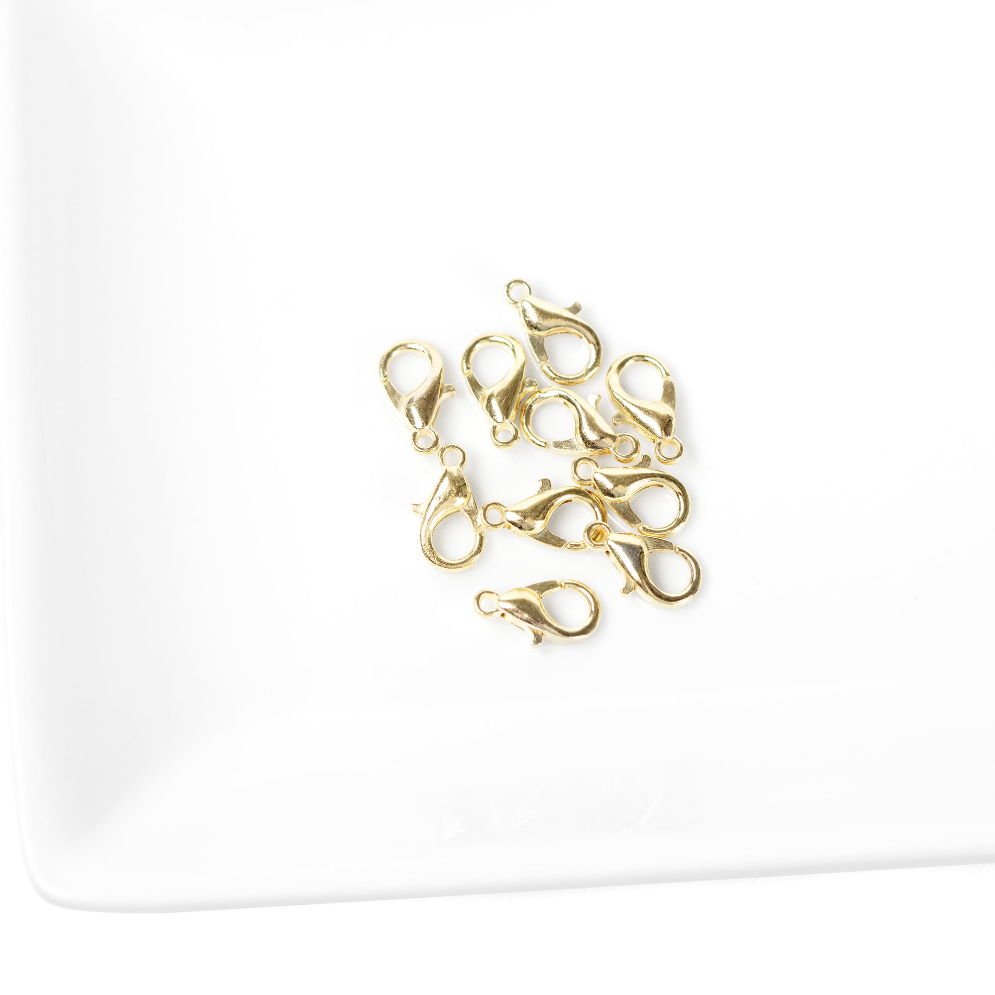Cousin DIY Gold Metal Lobster Clasps, 10-Piece Pack for Jewelry Making