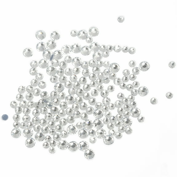 Cousin DIY 1500 Piece Refill Clear Glass Rhinestones, Flat Back Crystal Assortment