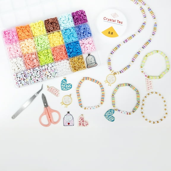Cousin DIY Jewelry Making Kit with Charms, Heishi Clay Beads & Tools, 4100 Pieces