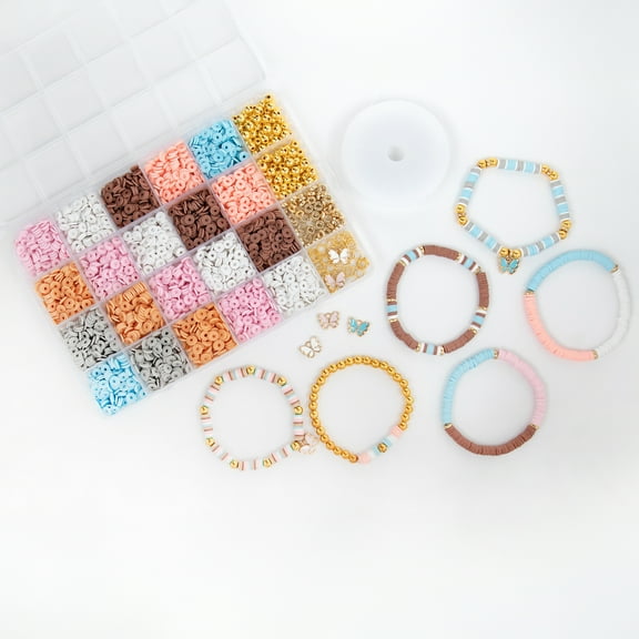 Cousin DIY Jewelry Making Kit with Heishi Clay Beads, Butterfly Charms & Jewelry Supplies, 2666 Pieces