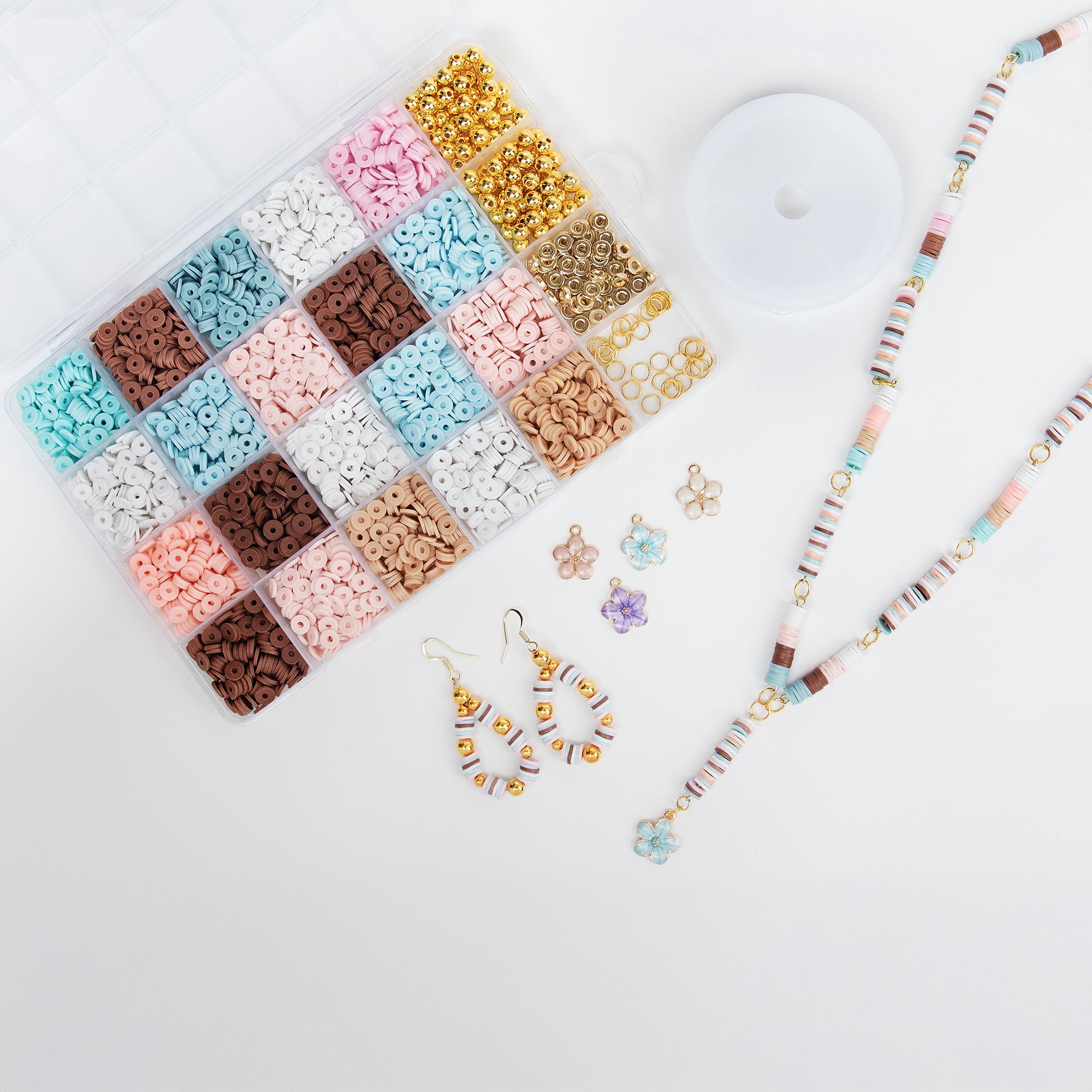 Cousin DIY Jewelry Making Kit with Colorful Heishi Beads and Charms