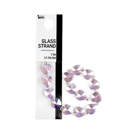 Cousin DIY Light Pink Glass Heart Bead Strand, 10 mm, 14 Piece, Adult, Model 69995926