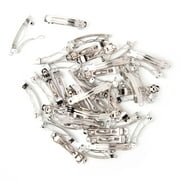 Cousin DIY Metal 2" French Barrette, 40 Pc, Silver Metal Hair Clips, Unisex Silver Clips for Adults