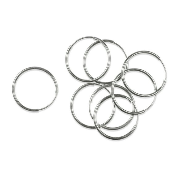 Cousin DIY Metal Earring Hoops, 12 Piece, Silver, Adult, AJM6123306