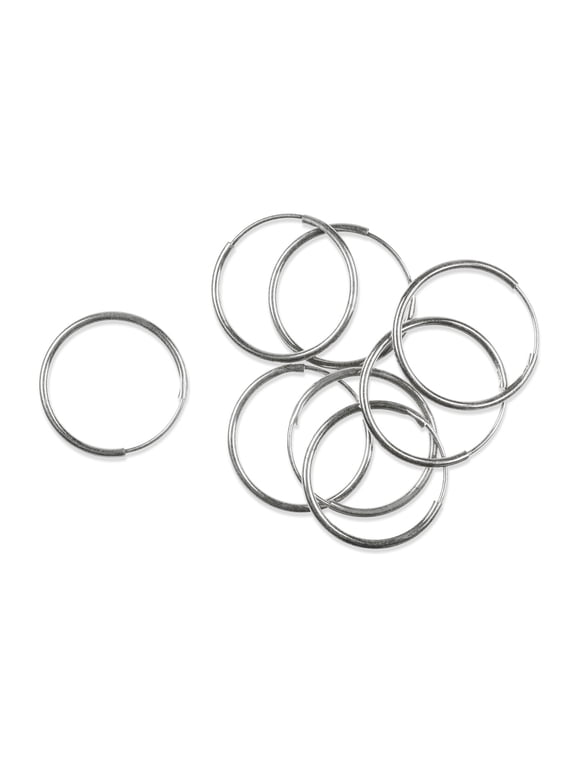 Cousin DIY Metal Earring Hoops, 12 Piece, Silver, Adult, AJM6123306