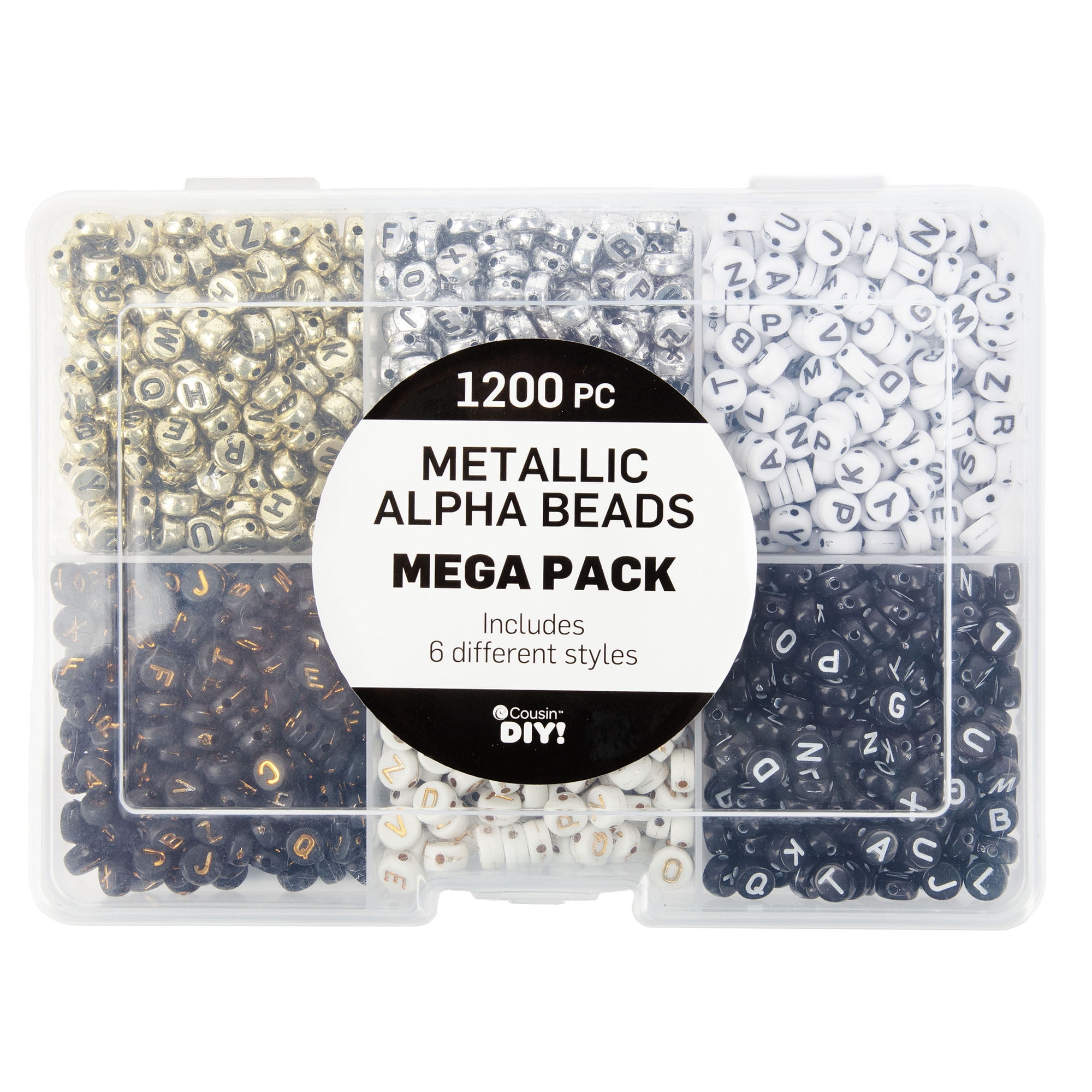Cousin DIY Metal Crimp Beads Pack, 100 Pc, Silver Finish 