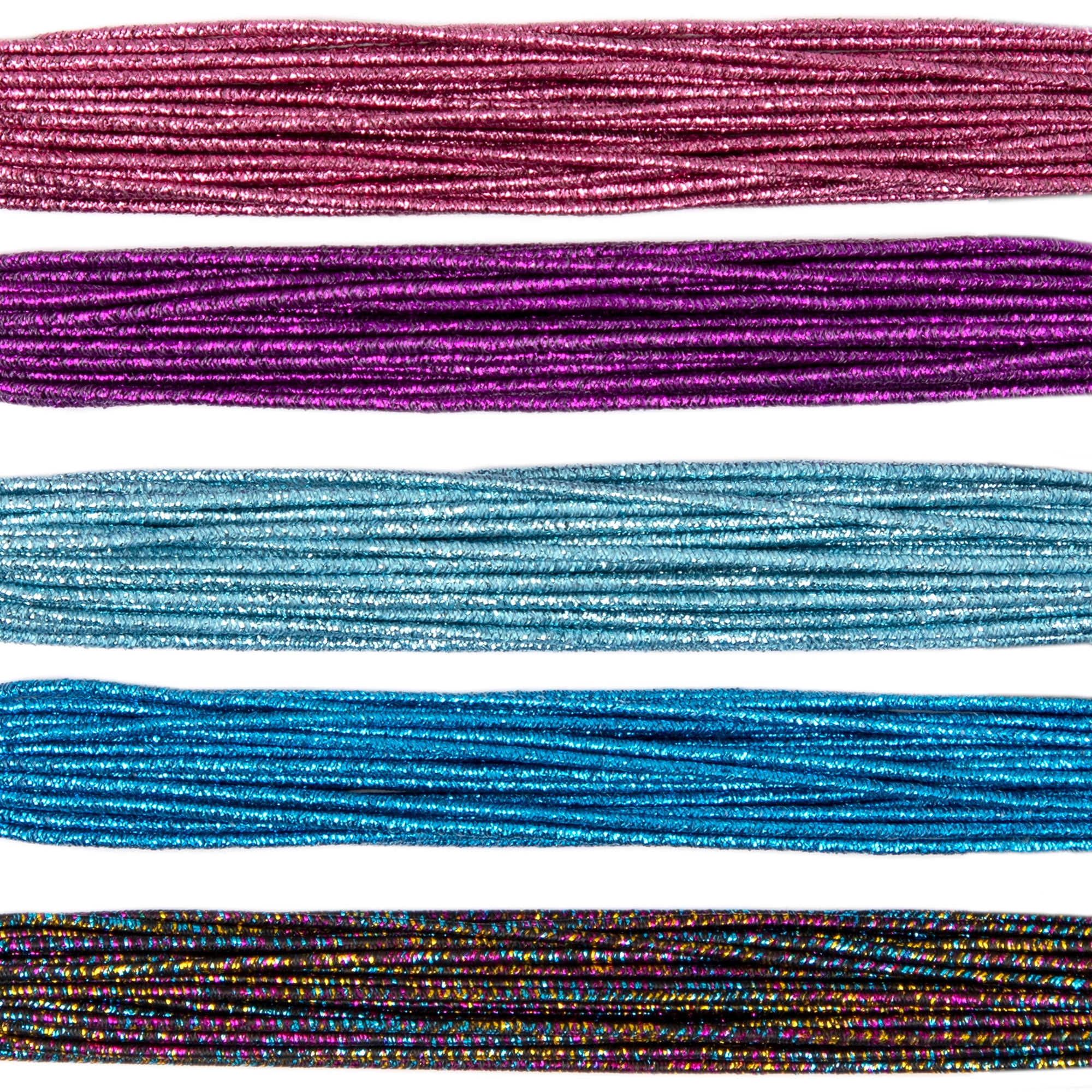 【BOHEMIAN SEOUL】BASIC ROLL-UP T (2COLORS) Cousin DIY Bright Sparkle Stretch Cord, Jewelry Making, Pink
