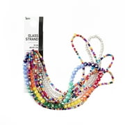 Cousin DIY 5-Strand Rainbow Seed Bead and Rondelle Necklace, 35 in, Adult