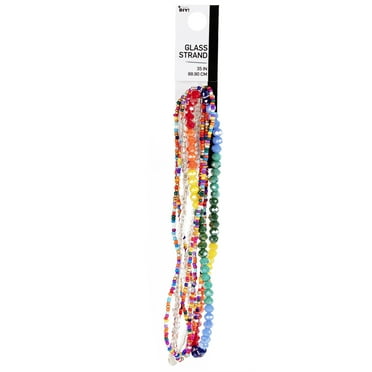 Cousin DIY Multi-Strand Rainbow Seed Bead and Rondelles, 35 in, 5 Strand, Adult, Model 69995924