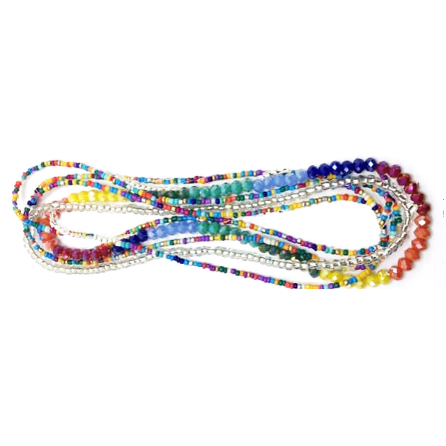 Cousin DIY Multi-Strand Rainbow Seed Bead and Rondelles, Adult, Unisex ...