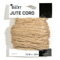 Cousin DIY Natural Jute Twine, Light Brown, 32.8 ft Roll