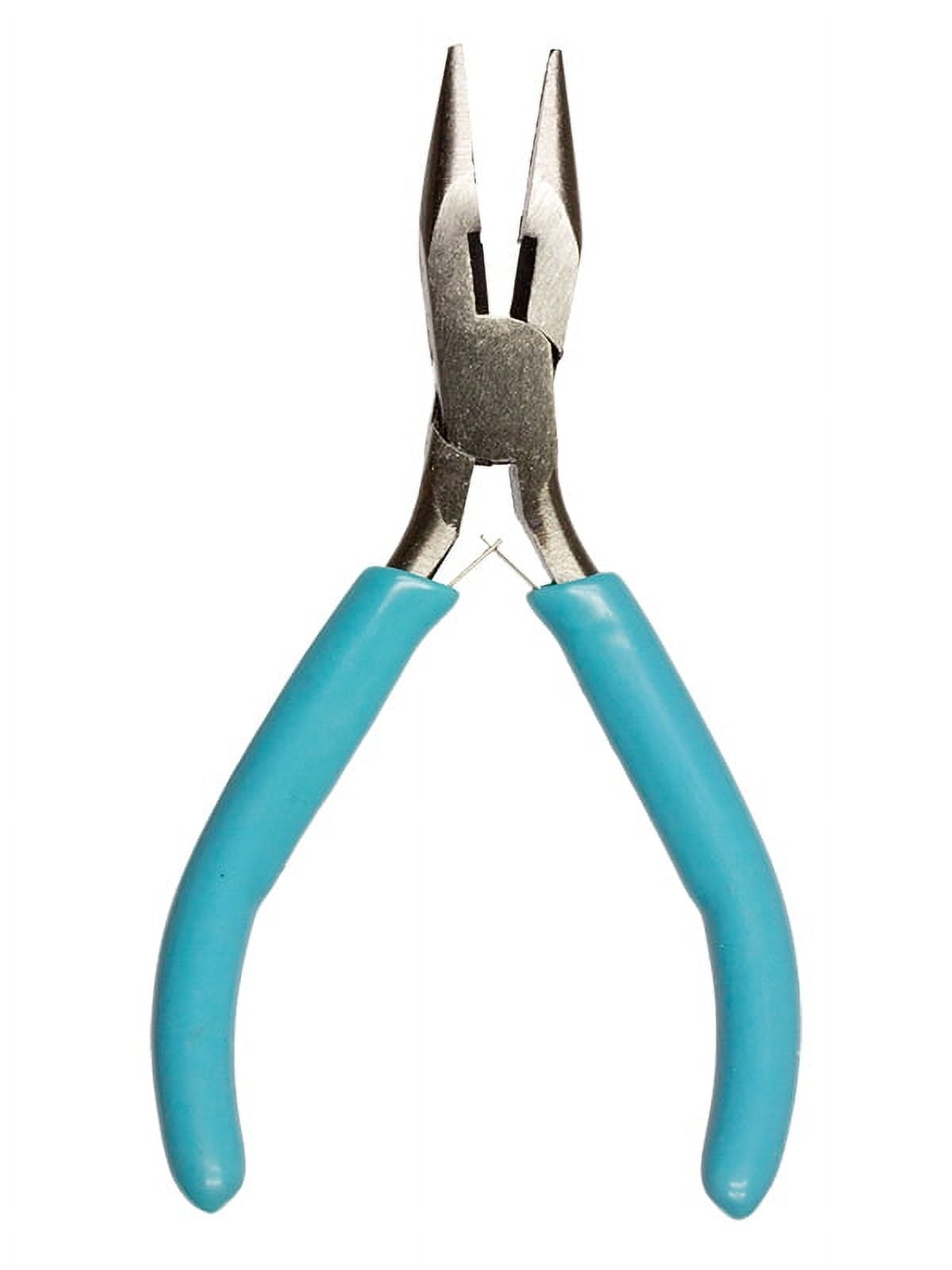 Cousin DIY Needle-Nosed Pliers for Beading and Crafts, Blue Handle