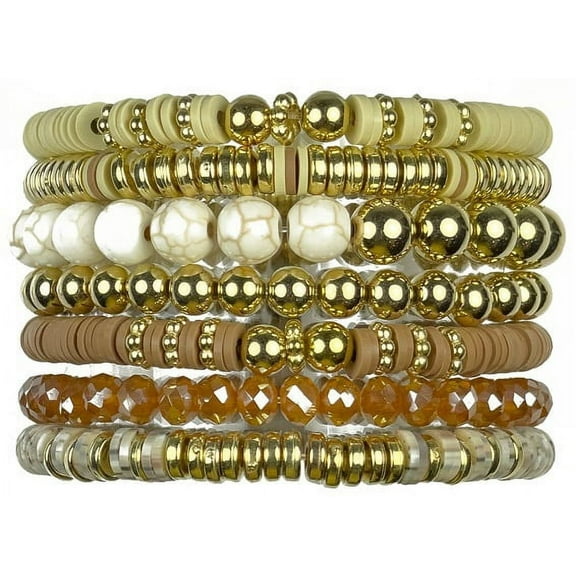 Cousin DIY Neutral Heishi Stack DIY Bracelet Kit, Clay/Metal, 564 Beads, Adult /Teen, 69995661