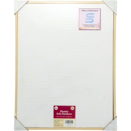 Cousin DIY Paintable Framed Textured Canvas, Sideways Rainbows, 18"Length  x 14"Width  x 1"Height