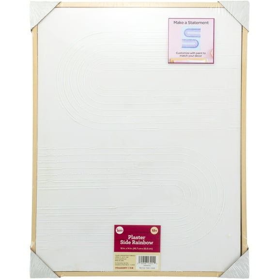 Cousin DIY Paintable Framed Textured Canvas, Sideways Rainbows, 18"Length  x 14"Width  x 1"Height