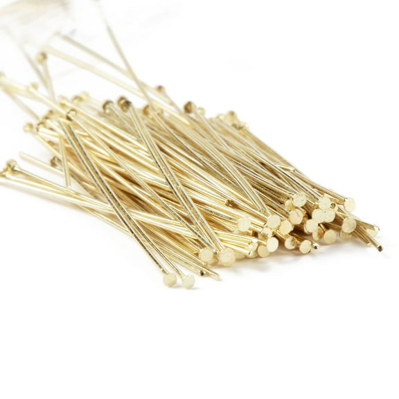 Cousin DIY Polished Metal Gold Head Pin Bulk Pack, 2 in x 5 mm Head, 315 Piece, Straight