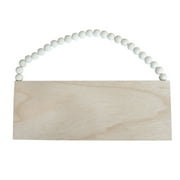 Cousin DIY Unfinished Wood Rectangular Craft Surface with Beaded Handle