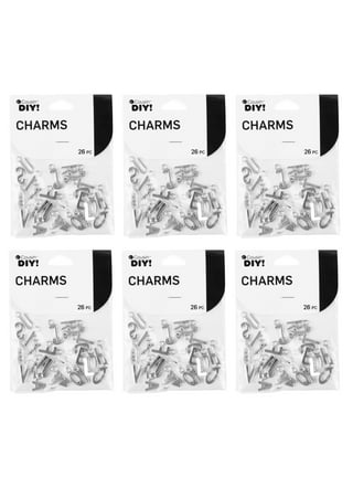 52 Pc Silver Metal Plain Letters Az Alphabet English Letters or Pick Your  Own Letter Charms Fits 8mm Wristbands