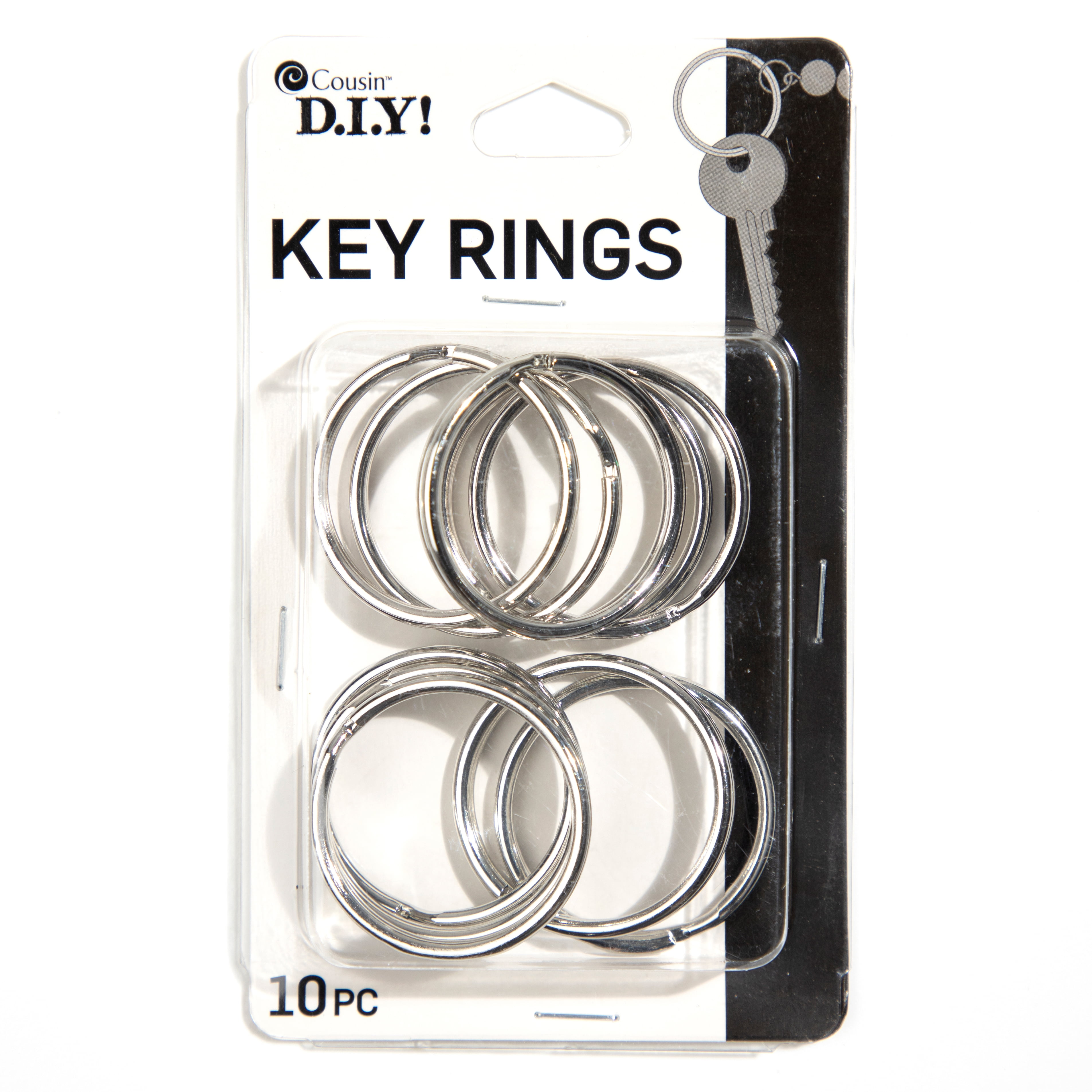 Craft Medley Key Ring Clips - Silver, 1.63, Pkg of 5