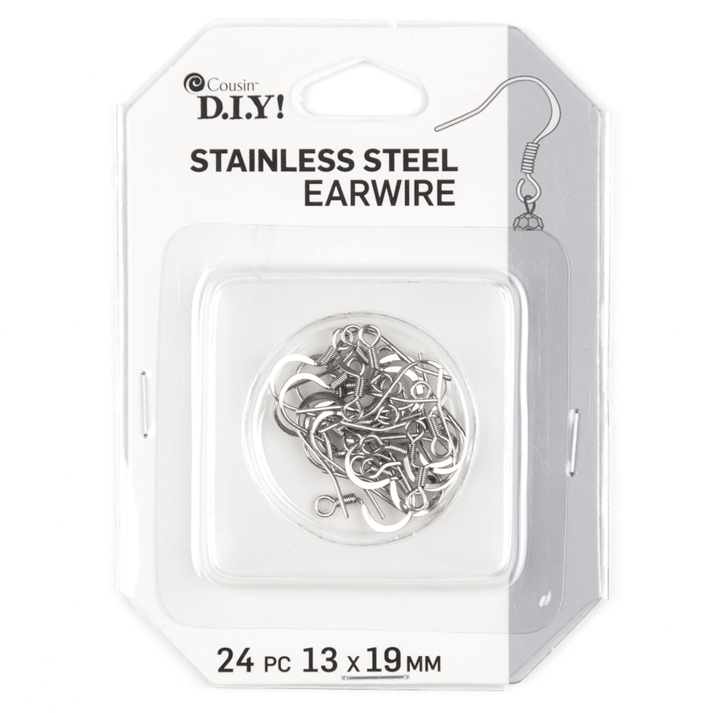 Cousin DIY Stainless Steel Fishhook Earrings 24 Piece