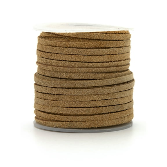 Cousin DIY Suede Jewelry and Beading Cord Roll, Light Brown, 75 ft