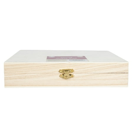 Cousin DIY Unfinished Wood Cigar Box for Crafting 8.54" x 8.15" x 1.73"