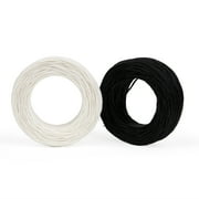 Cousin DIY Waxed Linen Cord, Black/White 2-Roll Pack, 150 ft Total, Jewelry Making, 69995775