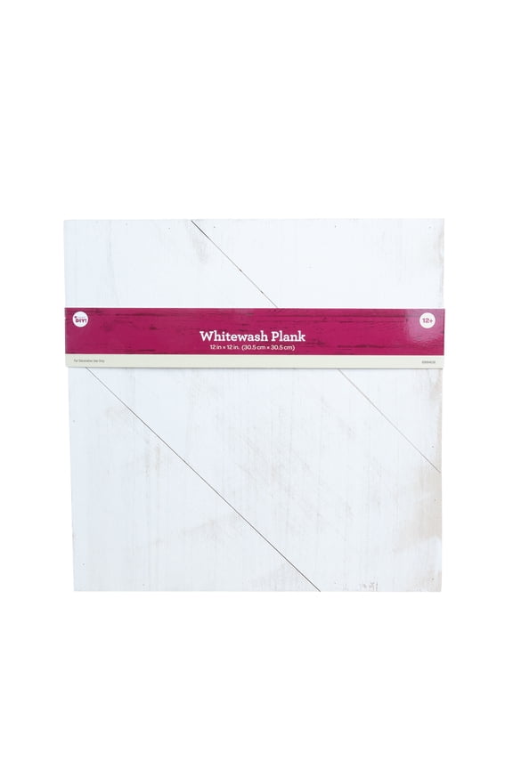 DIY Whitewashed Diagonal Wood Plank Sign, Modern Farmhouse Style, 12"X12"X1"