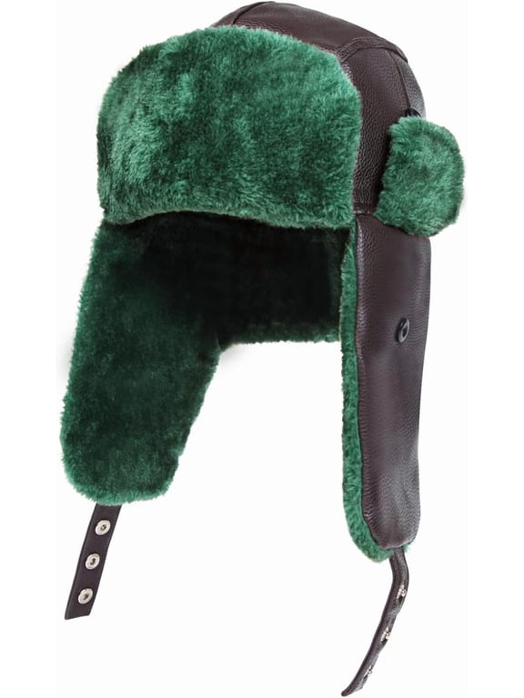 Cousin Eddie Winter Trapper Hat from Lampoons Christmas for Halloween Christmas Costume,Trapper Hat for Men Women with Green Faux Brown