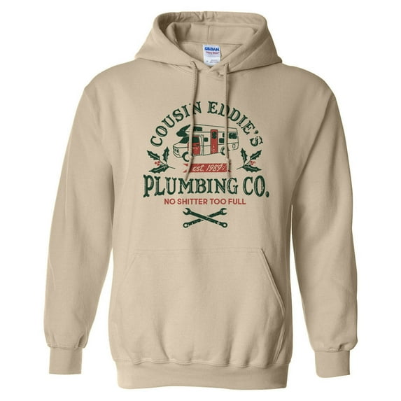 Cousin Eddie's Plumbing Co. Hoodie Sweatshirt Unisex 4X-Large Sand