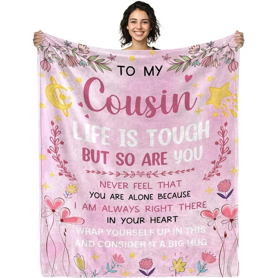 Cousin Gifts Cousin Blanket Gifts for Cousin Birthday Gifts for Cousin Female Throw Blankets for Women Cousin for Christmas Thanksgiving 50"x60"
