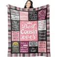 thumbnail image 1 of Cousin Gifts, Cousin Gift for Women, Gifts for Cousins Female, Cousin Birthday Gifts, Best Cousin Gifts, Gifts for Cousin Crew, Cool Christmas Cousin Gifts, Cousin Gift Ideas Blanket 60"x50", 1 of 1