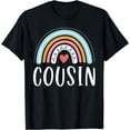 thumbnail image 1 of Cousin Gifts Family Rainbow Graphic T-Shirt, 1 of 4