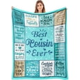 thumbnail image 1 of Cousin Gifts for Women, Cousin Gifts Blanket 50"x60", Gifts for Cousins Female, Cousin Christmas Birthday Gift Idea, Best Cousin Gifts, Favorite Cousin Gifts for Girl, To My Cousin Gifts for Christmas, 1 of 1