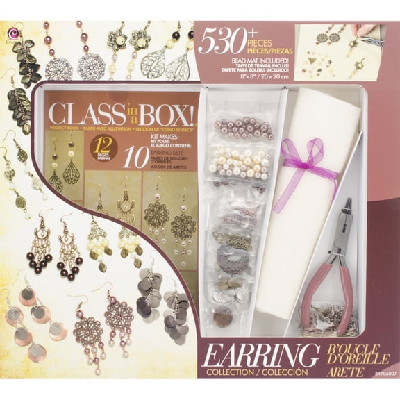 Cousin Jewelry Basics Class In A Box Kit-Gold & Copper Earrings