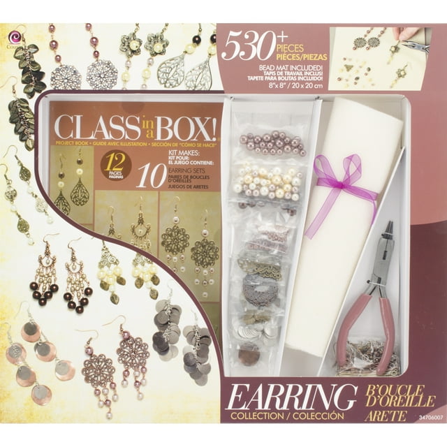 Cousin Jewelry Basics Class In A Box Kit-Gold & Copper Earrings