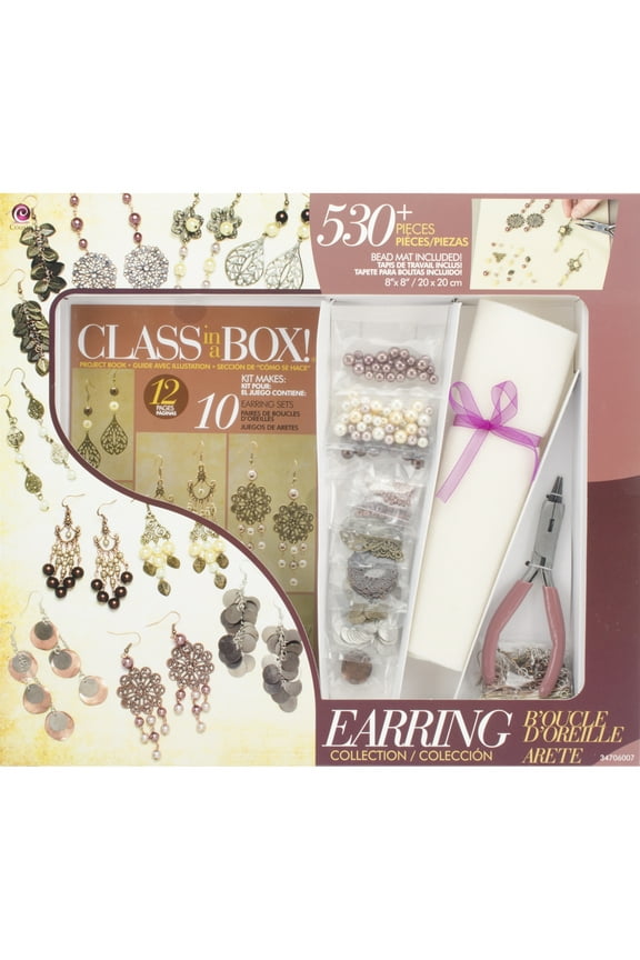 Jewelry Basics Class In A Box Kit-Gold & Copper Earrings