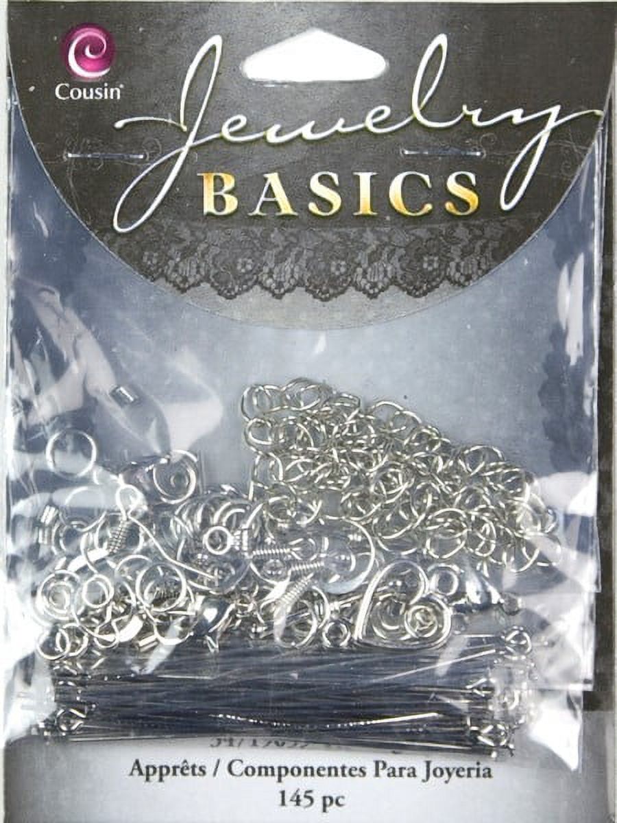 Cousin Jewelry Basics Metal Findings, 134pk, Silver, Starter Pack - image 1 of 2