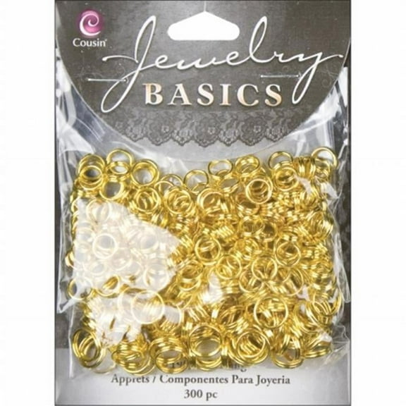 Cousin Jewelry Basics Metal Findings Split Rings, 6mm to 8mm, 300pk