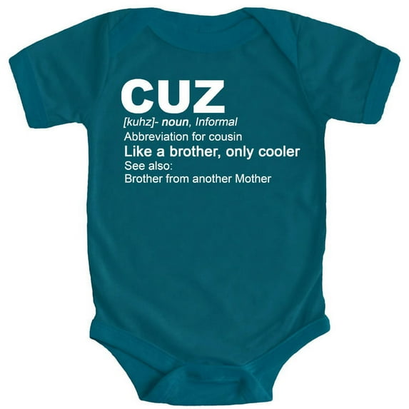 Cousin Matching T-Shirts and Bodysuits Cuz: Like a Brother, Only Cooler Boys Family Fun Outfits Oceanside Bodysuit 6 Months