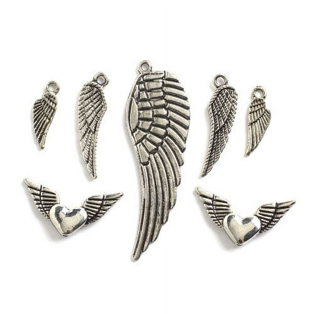 Cousin Metal Wing Charms, 1 Each
